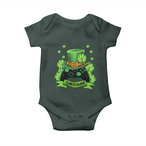 St Patrick's Day Baby Onesie Gamerchaun Video Game Funny Lucky Gamer TS09 Print Your Wear