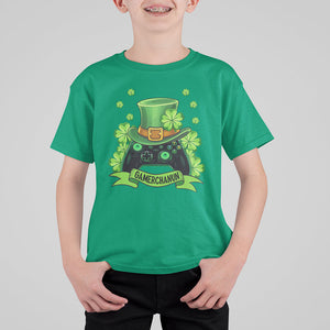 St. Patrick's Day T Shirt For Kid Gamerchaun Video Game Funny Lucky Gamer TS09 Irish Green Printyourwear