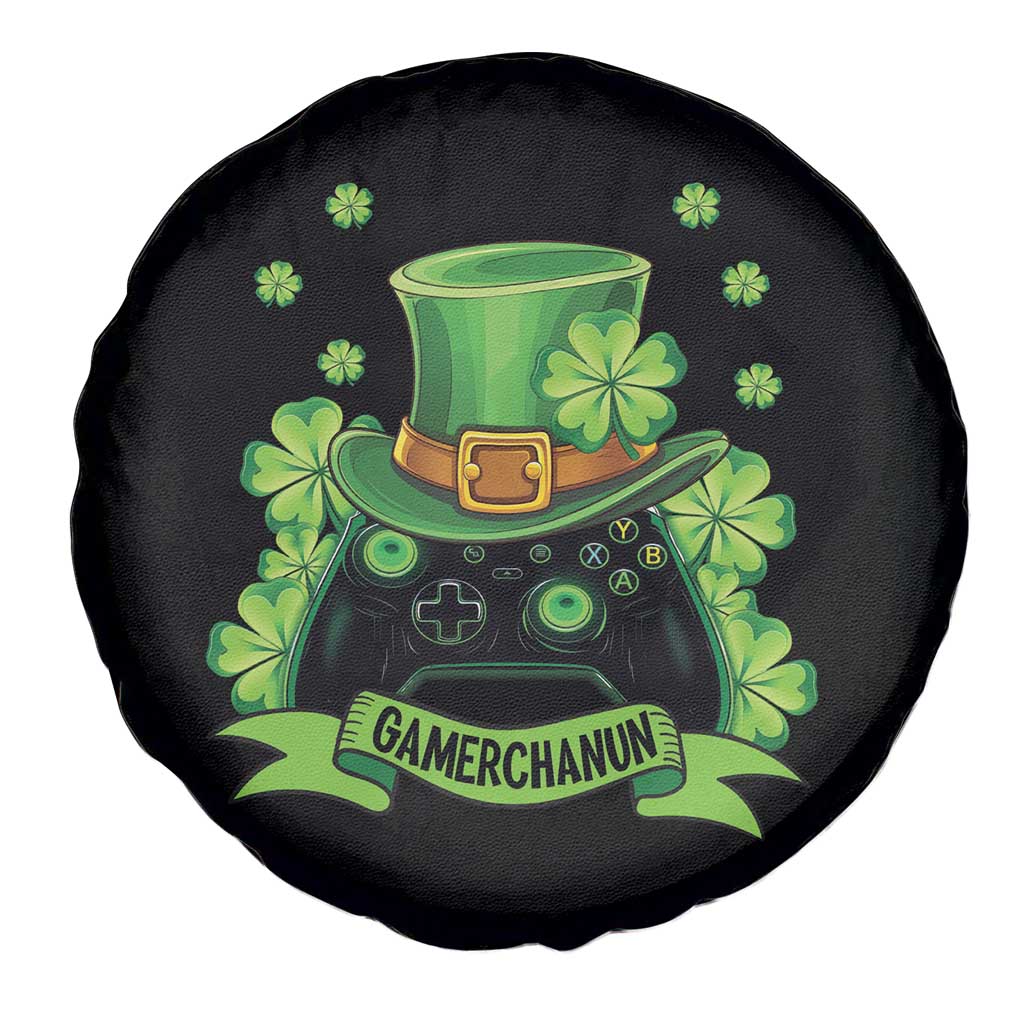 St Patrick's Day Spare Tire Cover Gamerchaun Video Game Funny Lucky Gamer TS09 Print Your Wear