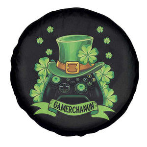 St Patrick's Day Spare Tire Cover Gamerchaun Video Game Funny Lucky Gamer TS09 Print Your Wear