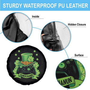 St Patrick's Day Spare Tire Cover Gamerchaun Video Game Funny Lucky Gamer TS09 Print Your Wear