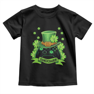 St Patrick's Day Toddler T Shirt Gamerchaun Video Game Funny Lucky Gamer TS09 Black Print Your Wear