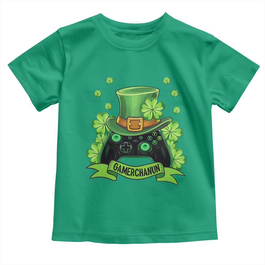 St Patrick's Day Toddler T Shirt Gamerchaun Video Game Funny Lucky Gamer TS09 Irish Green Print Your Wear