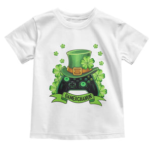 St Patrick's Day Toddler T Shirt Gamerchaun Video Game Funny Lucky Gamer TS09 White Print Your Wear