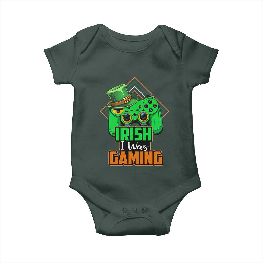 St Patrick's Day Baby Onesie Irish I Was Gaming Funny Lucky Shamrocks Gamer TS09 Print Your Wear