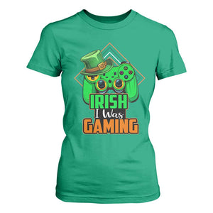 St Patrick's Day T Shirt For Women Irish I Was Gaming Funny Lucky Shamrocks Gamer TS09 Irish Green Print Your Wear