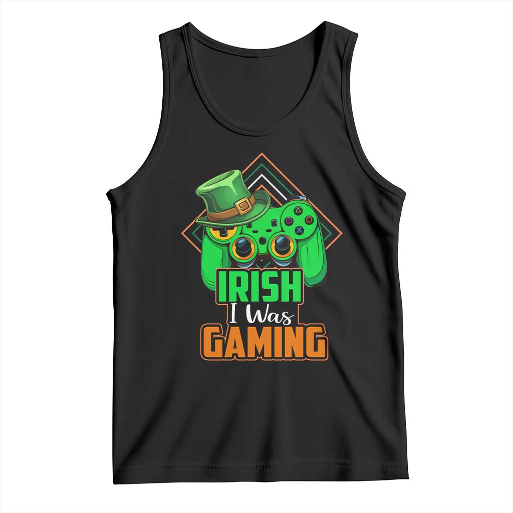 St Patrick's Day Tank Top Irish I Was Gaming Funny Lucky Shamrocks Gamer TS09 Black Print Your Wear