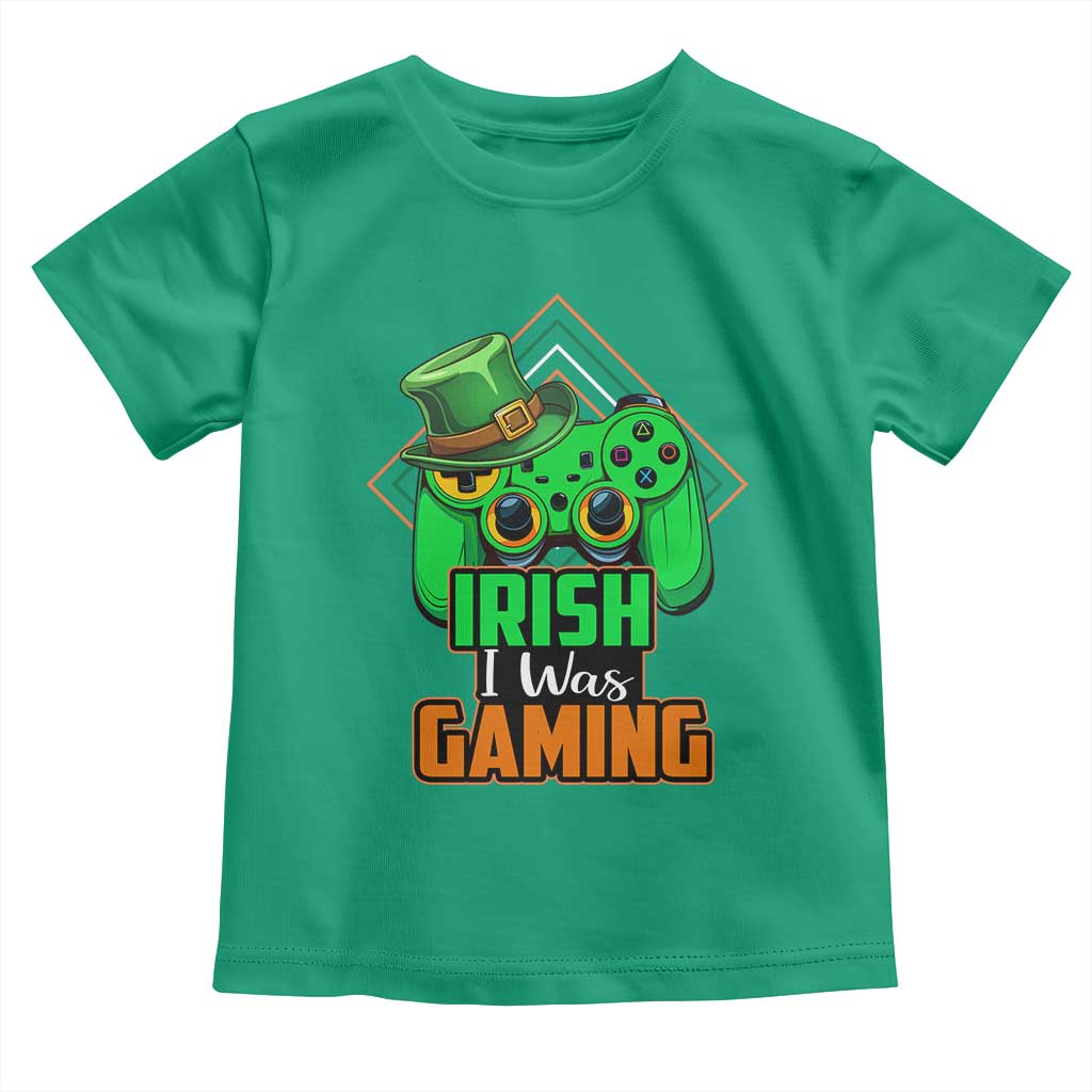 St Patrick's Day Toddler T Shirt Irish I Was Gaming Funny Lucky Shamrocks Gamer TS09 Irish Green Print Your Wear