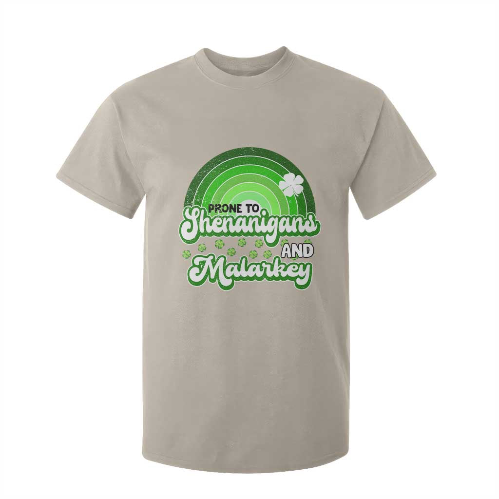 Funny St Patrick's Day T Shirt For Kid Prone To Shenanigans And Malarkey TS09 Sand Print Your Wear