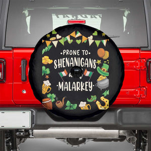 St Patrick's Day Spare Tire Cover Funny Prone To Shenanigans And Malarkey TS09 Black Print Your Wear