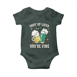 St Patrick's Day Baby Onesie Beer Drinking Shut Up Liver You're Fine TS09 Print Your Wear