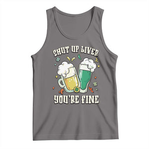 St Patrick's Day Tank Top Beer Drinking Shut Up Liver You're Fine TS09 Deep Heather Print Your Wear