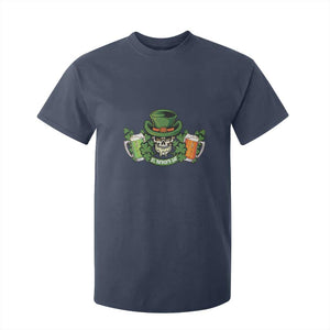 St Patrick's Day T Shirt For Kid Irish Beer Funny Skeleton Drinking TS09 Navy Print Your Wear