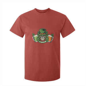 St Patrick's Day T Shirt For Kid Irish Beer Funny Skeleton Drinking TS09 Red Print Your Wear