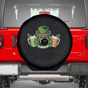 St Patrick's Day Spare Tire Cover Irish Beer Funny Skeleton Drinking TS09 Black Print Your Wear