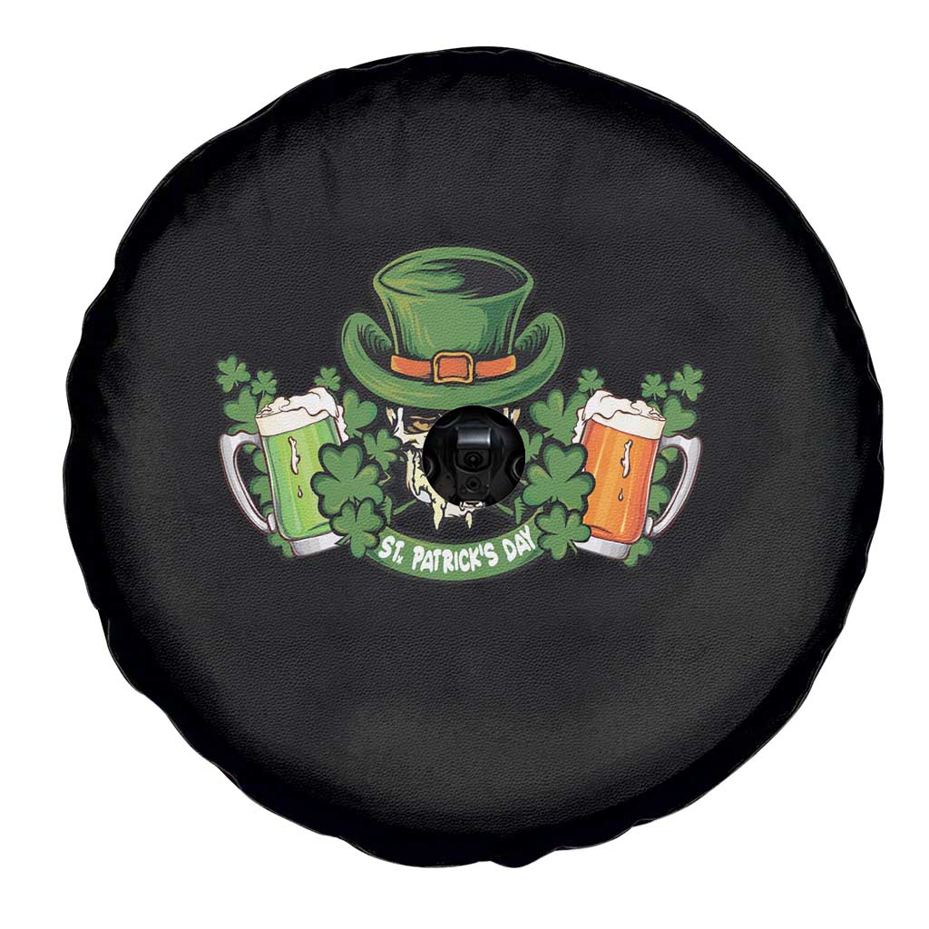 St Patrick's Day Spare Tire Cover Irish Beer Funny Skeleton Drinking TS09 Print Your Wear