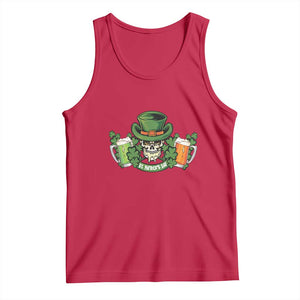 St Patrick's Day Tank Top Irish Beer Funny Skeleton Drinking TS09 Red Print Your Wear