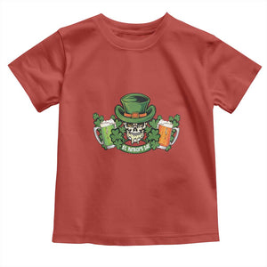 St Patrick's Day Toddler T Shirt Irish Beer Funny Skeleton Drinking TS09 Red Print Your Wear