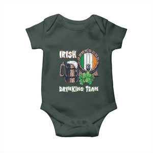 St Patrick's Day Baby Onesie Beer Drinking Team Ireland Flag TS09 Print Your Wear