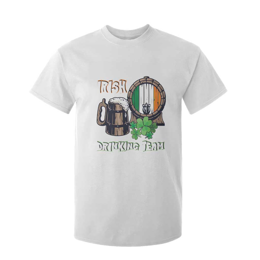 St Patrick's Day T Shirt For Kid Beer Drinking Team Ireland Flag TS09 White Print Your Wear