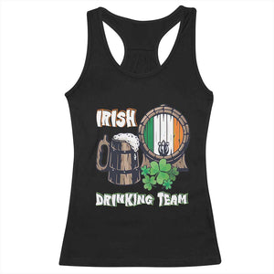 St Patrick's Day Racerback Tank Top Beer Drinking Team Ireland Flag TS09 Black Print Your Wear