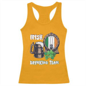 St Patrick's Day Racerback Tank Top Beer Drinking Team Ireland Flag TS09 Gold Print Your Wear