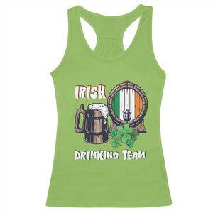 St Patrick's Day Racerback Tank Top Beer Drinking Team Ireland Flag TS09 Lime Print Your Wear