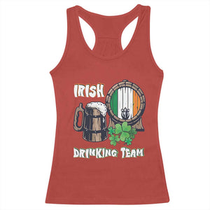 St Patrick's Day Racerback Tank Top Beer Drinking Team Ireland Flag TS09 Red Print Your Wear