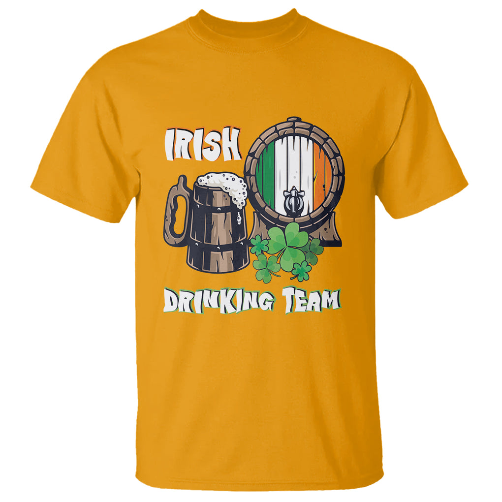 St. Patrick's Day T Shirt Beer Drinking Team Ireland Flag TS09 Gold Printyourwear
