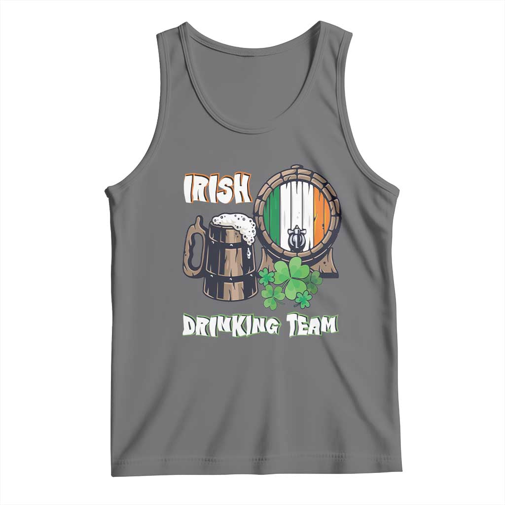 St Patrick's Day Tank Top Beer Drinking Team Ireland Flag TS09 Black Heather Print Your Wear