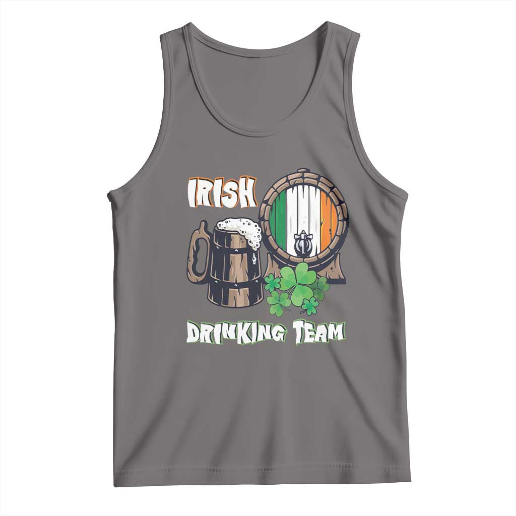 St Patrick's Day Tank Top Beer Drinking Team Ireland Flag TS09 Deep Heather Print Your Wear