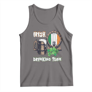 St Patrick's Day Tank Top Beer Drinking Team Ireland Flag TS09 Deep Heather Print Your Wear
