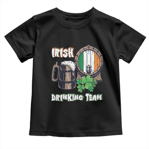 St Patrick's Day Toddler T Shirt Beer Drinking Team Ireland Flag TS09 Black Print Your Wear