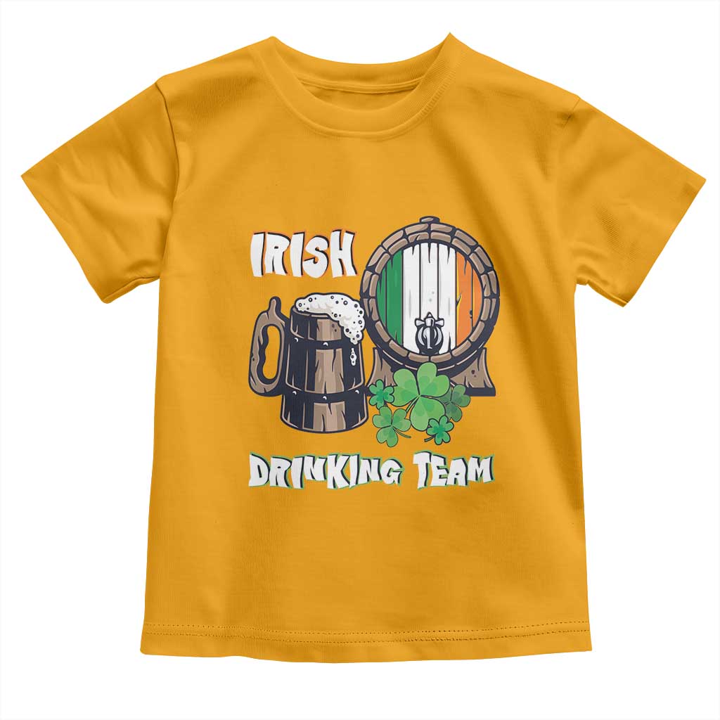 St Patrick's Day Toddler T Shirt Beer Drinking Team Ireland Flag TS09 Gold Print Your Wear