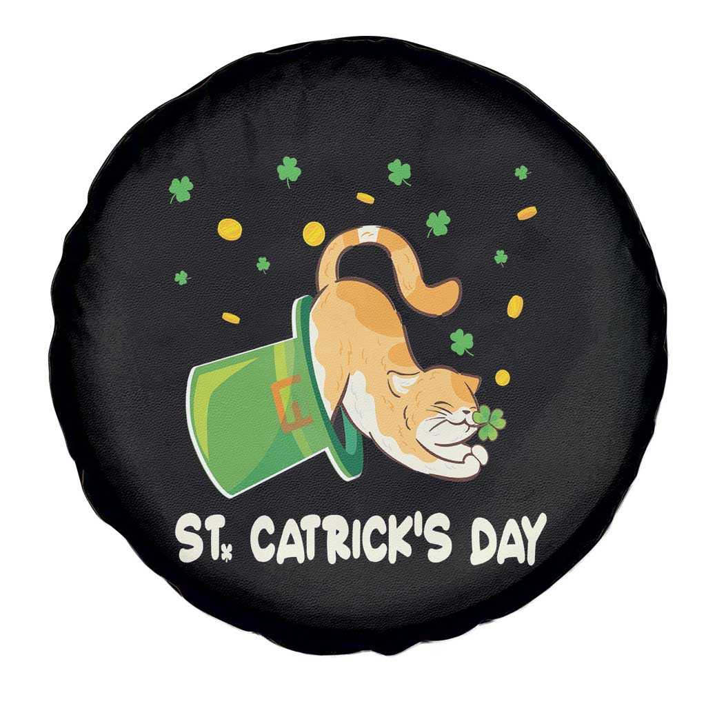St Patrick's Day Spare Tire Cover Happy St.Catrick's Lucky Cat Shamrock Hat TS09 Print Your Wear
