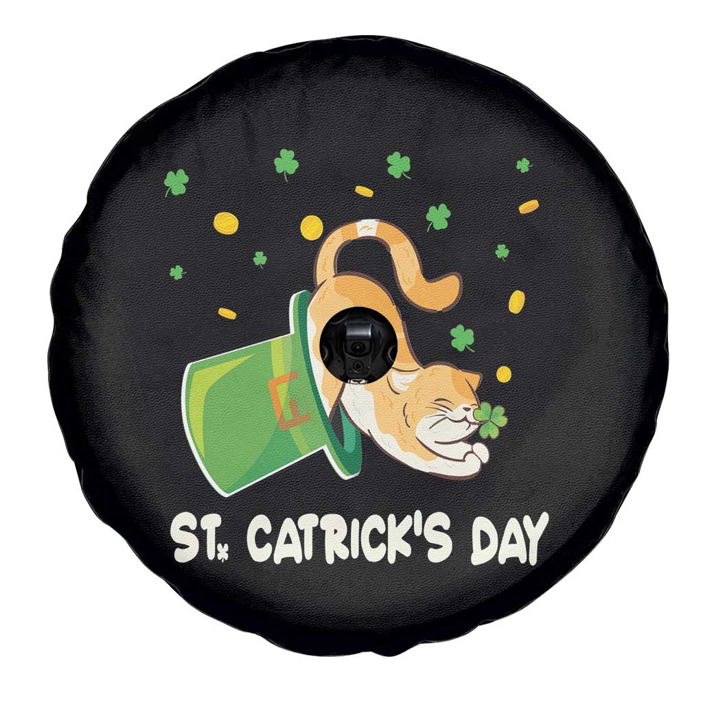 St Patrick's Day Spare Tire Cover Happy St.Catrick's Lucky Cat Shamrock Hat TS09 Print Your Wear
