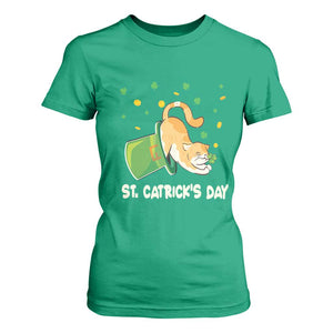 St Patrick's Day T Shirt For Women Happy St.Catrick's Lucky Cat Shamrock Hat TS09 Irish Green Print Your Wear