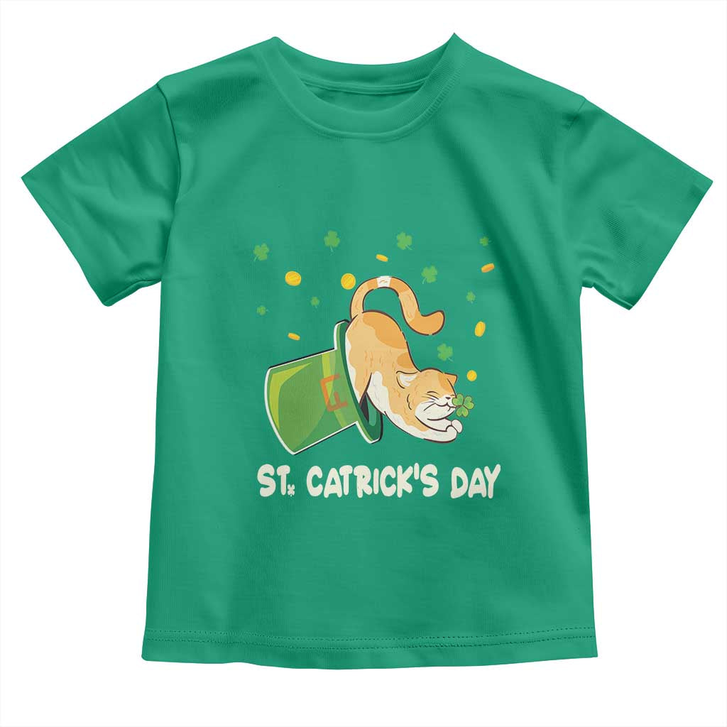 St Patrick's Day Toddler T Shirt Happy St.Catrick's Lucky Cat Shamrock Hat TS09 Irish Green Print Your Wear