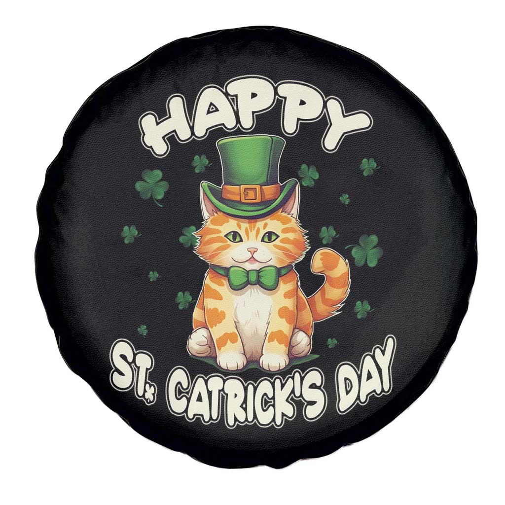 St Patrick's Day Spare Tire Cover Happy St.Catrick's Lucky Cat Shamrock Cute Kitty TS09 Print Your Wear