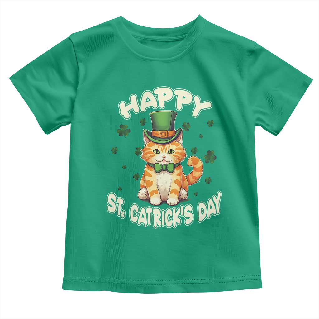St Patrick's Day Toddler T Shirt Happy St.Catrick's Lucky Cat Shamrock Cute Kitty TS09 Irish Green Print Your Wear