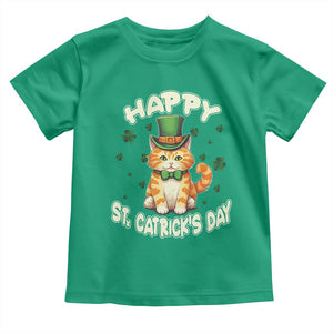 St Patrick's Day Toddler T Shirt Happy St.Catrick's Lucky Cat Shamrock Cute Kitty TS09 Irish Green Print Your Wear