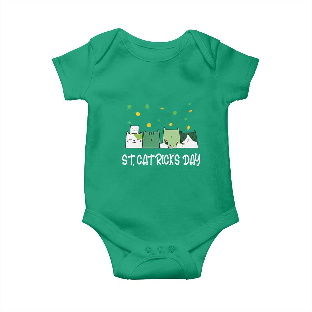 St Patrick's Day Cat Lover Baby Onesie Happy St.Catrick's Lucky Family Cats Shamrock TS09 Irish Green Print Your Wear