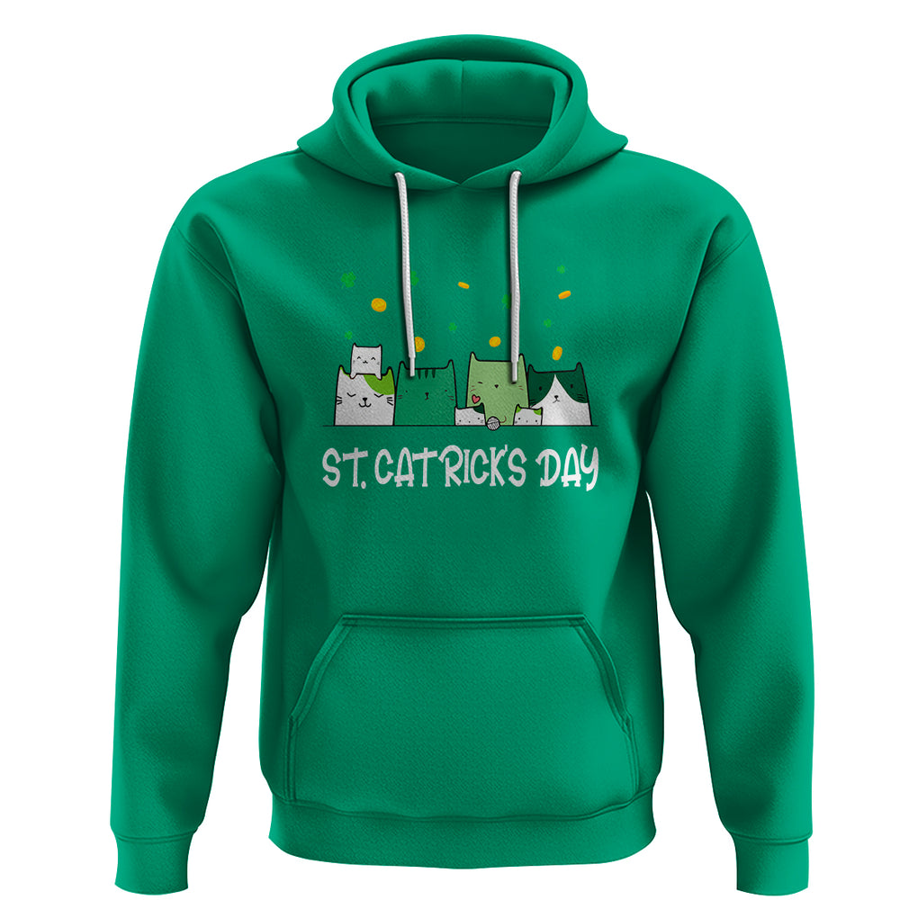 St. Patrick's Day Cat Lover Hoodie Happy St.Catrick's Lucky Family Cats Shamrock TS09 Irish Green Printyourwear