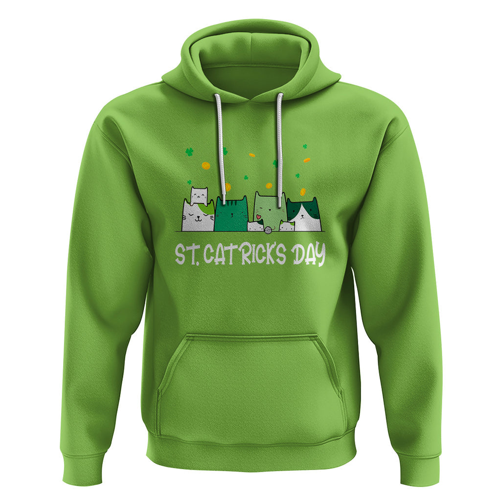 St. Patrick's Day Cat Lover Hoodie Happy St.Catrick's Lucky Family Cats Shamrock TS09 Lime Printyourwear