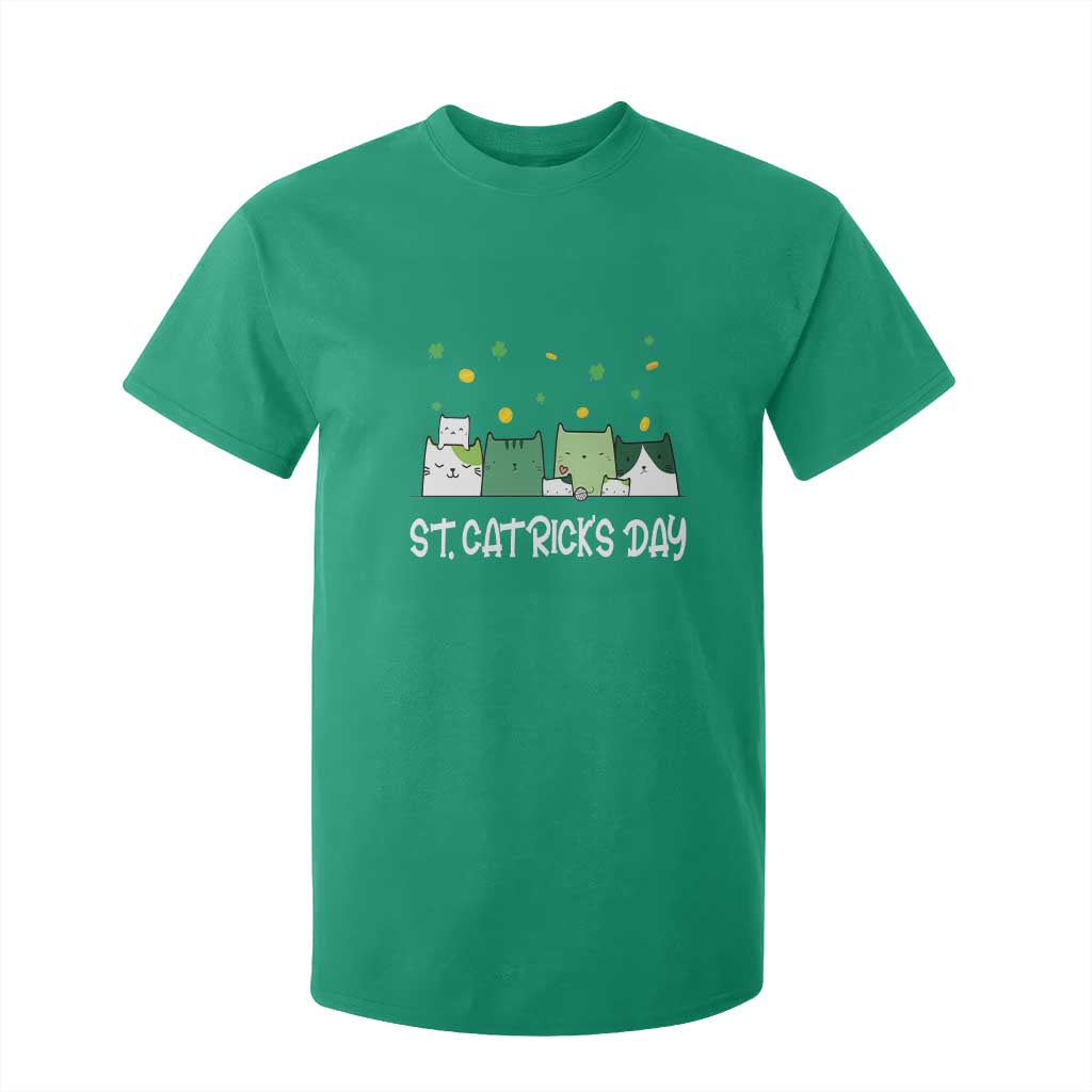 St Patrick's Day Cat Lover T Shirt For Kid Happy St.Catrick's Lucky Family Cats Shamrock TS09 Irish Green Print Your Wear