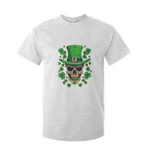 St Patrick's Day T Shirt For Kid Irish Sugar Skull Lucky Shamrocks Hat TS09 White Print Your Wear