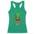 St Patrick's Day Racerback Tank Top Irish Sugar Skull Lucky Shamrocks Hat TS09 Irish Green Print Your Wear