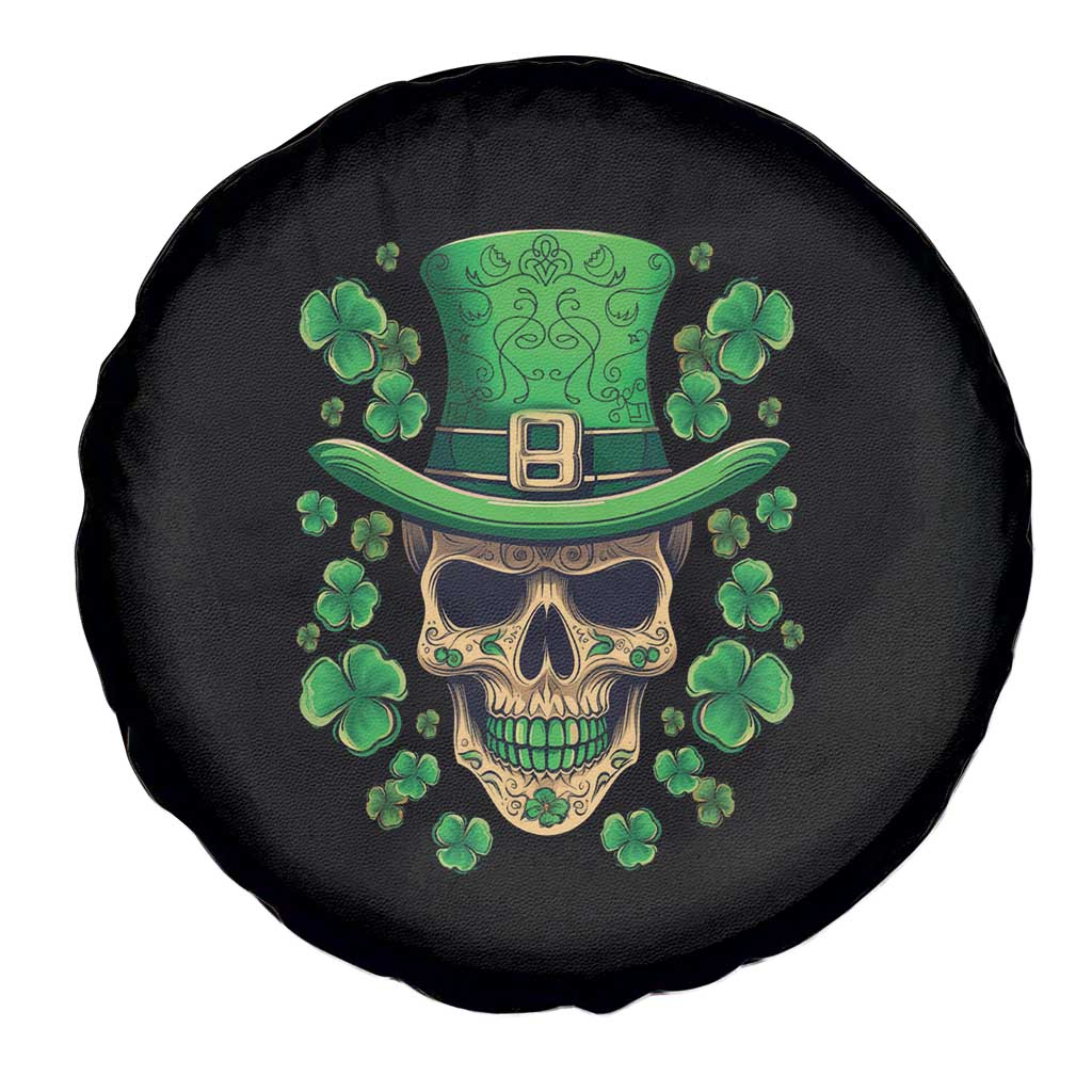 St Patrick's Day Spare Tire Cover Irish Sugar Skull Lucky Shamrocks Hat TS09 Print Your Wear