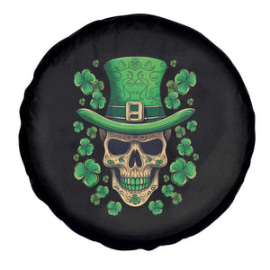 St Patrick's Day Spare Tire Cover Irish Sugar Skull Lucky Shamrocks Hat TS09 Print Your Wear