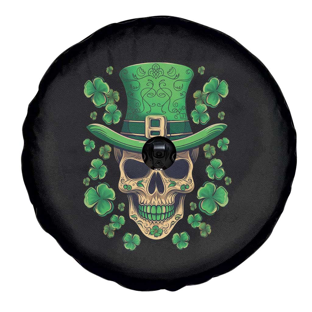 St Patrick's Day Spare Tire Cover Irish Sugar Skull Lucky Shamrocks Hat TS09 Print Your Wear
